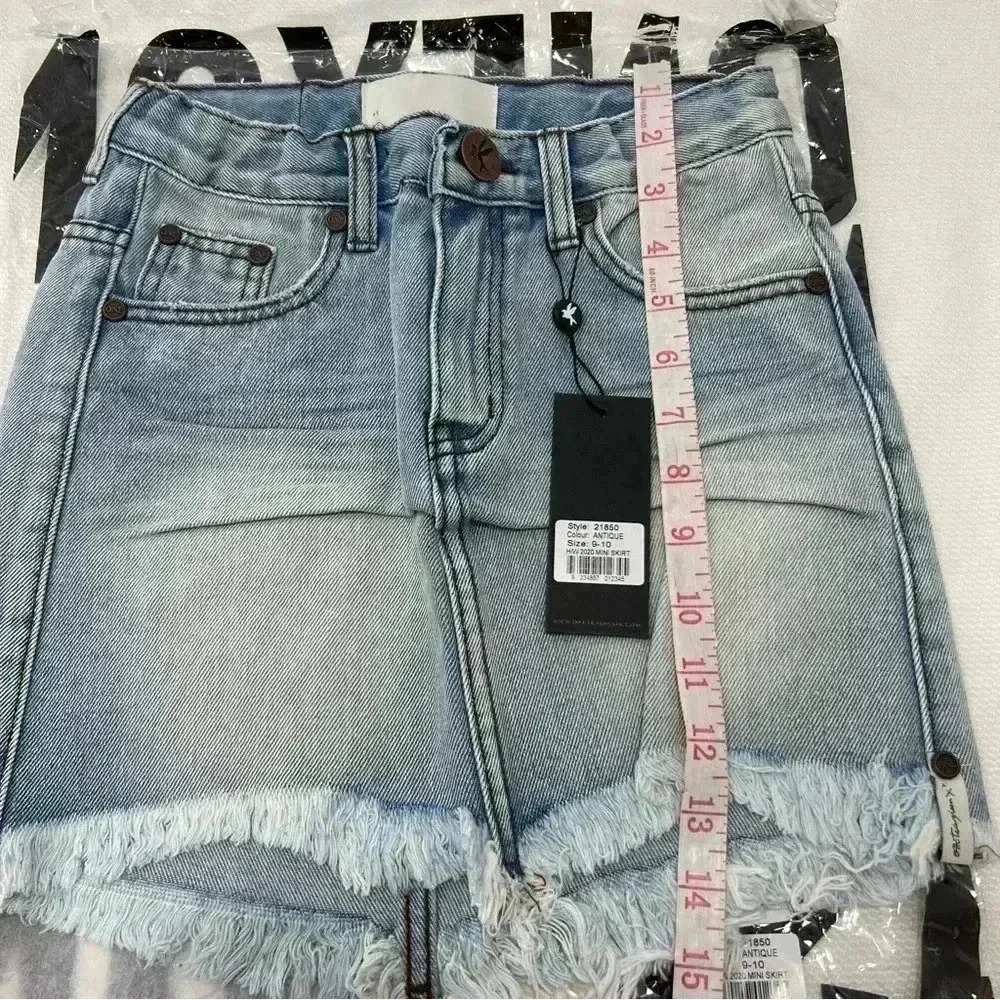 One Teaspoon kids denim skirt size 9-10 - Picture 3 of 7